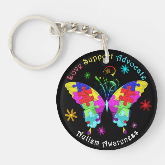 Autism Butterfly Sleutelhanger (Voorkant)