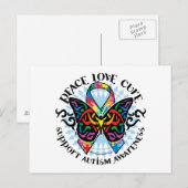 Autism Butterfly Tribal 2 Briefkaart (Voorkant / Achterkant)