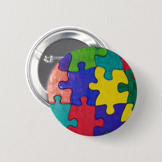 AUTISM-BUTTON RONDE BUTTON 5,7 CM (Voorkant /achterkant)