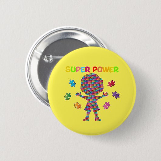 Autism-Button Ronde Button 5,7 Cm (Voorkant /achterkant)
