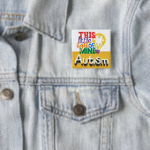 Autism-Button Vierkante Button 5,1 Cm (In situ)