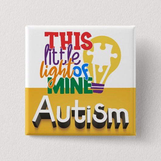 Autism-Button Vierkante Button 5,1 Cm (Voorkant)