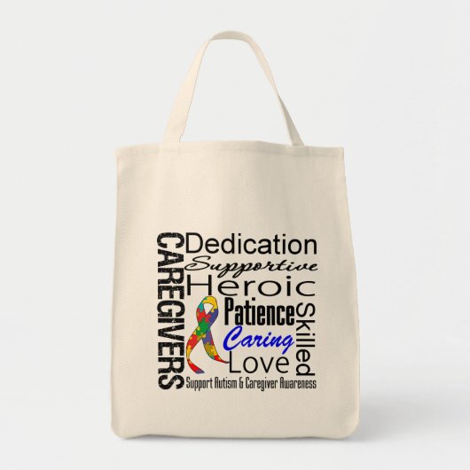 Autism Caregivers Collage Tote Bag (Voorkant)