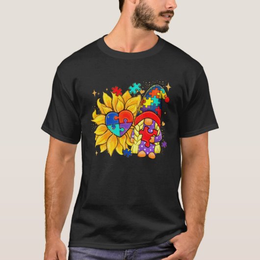 Autism Child Sunflower Gnome Awareness Choose Kind T-shirt (Voorkant)
