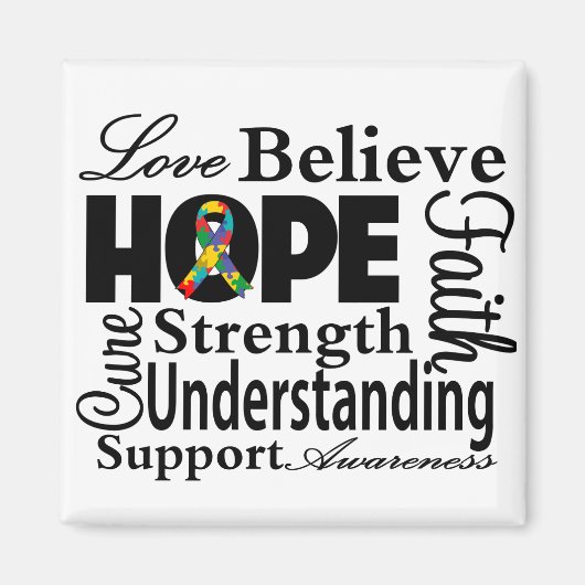 Autism Collage of Hope Magneet (Voorkant)