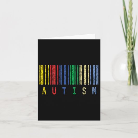 Autism Colorful Barcode Support Autistic Kinder Aw Kaart (Voorkant)