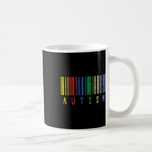 Autism Colorful Barcode Support Autistic Kinder Aw Koffiemok (Rechts)