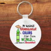 Autism COLORS HAAR EIGEN kleindochter Sleutelhanger (Voorkant)