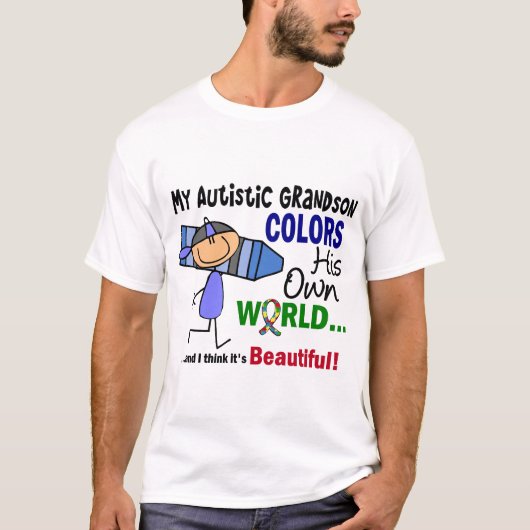 Autism COLORS'S EIGEN WERELDkleinzoon T-shirt (Voorkant)
