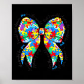 Autism Coquette Bow Puzzle Autism Awareness Proud  Poster (Voorkant)