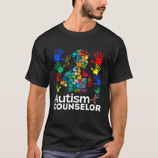 Autism Counselor Navigating Autism Autism Counseli T-shirt (Voorkant)