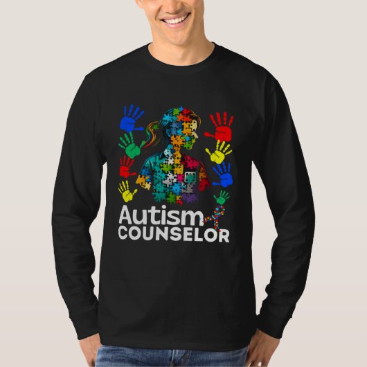 Autism Counselor Navigating Autism Autism Counseli T-shirt (Voorkant)