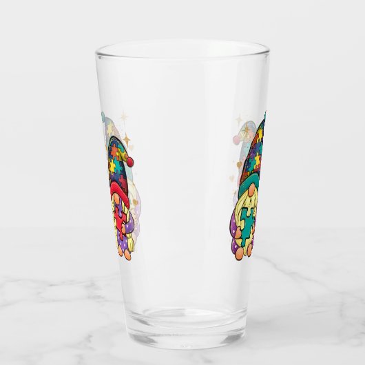Autism Couple Gnome Glas (Links)
