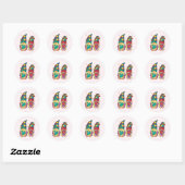 Autism Couple Gnome Ronde Sticker (Vel)