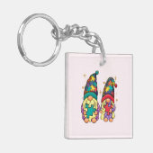 Autism Couple Gnome Sleutelhanger (Voorkant Links)