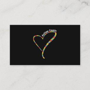 Autism Cousin Autism Awareness T-Shirt Puzzle Visitekaartje