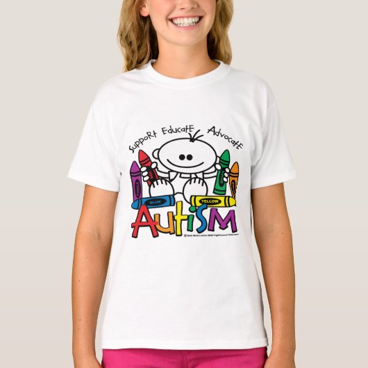 Autism Crayons T-shirt (Voorkant)