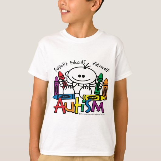 Autism Crayons T-shirt (Voorkant)