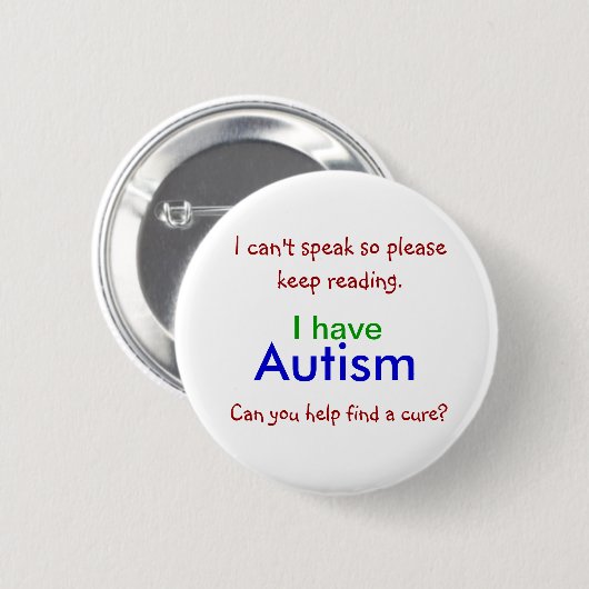 Autism Cure Button (Voorkant /achterkant)