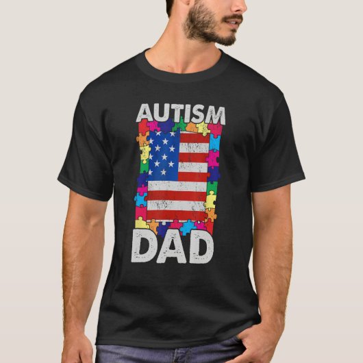 Autism Dad Father s Day Autism Awareness T-shirt (Voorkant)