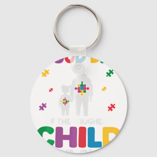 Autism Dad Of Daughte Sleutelhanger (Voorkant)