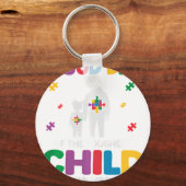 Autism Dad Of Daughte Sleutelhanger (Voorkant)