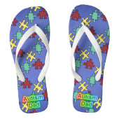 Autism Dad unisex Adult Teenslippers, Wide Straps Teenslippers (Voetbed)