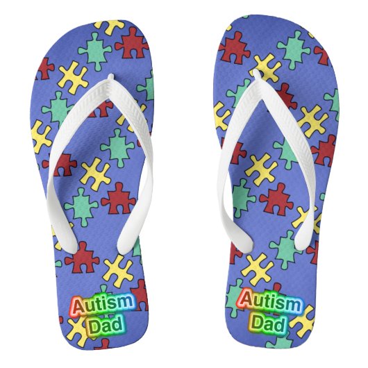 Autism Dad unisex Adult Teenslippers, Wide Straps Teenslippers (Voetbed)