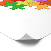 Autism Day Puzzle Shape Heart Poster (Hoek)