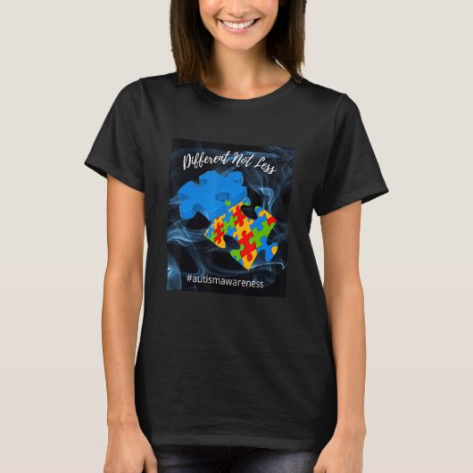 Autism Different Not Less Support Autism T-shirt (Voorkant)