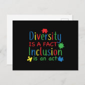 Autism Diversity Puzzle Print Briefkaart (Voorkant / Achterkant)