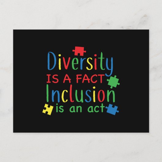 Autism Diversity Puzzle Print Briefkaart (Voorkant)