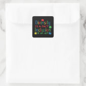 Autism Diversity Puzzle Print Vierkante Sticker (Tas)