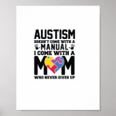 Autism Doesn't Come With A Manual Poster (Voorkant)