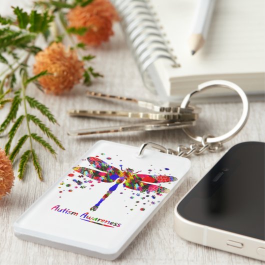 Autism Dragonfly Sleutelhanger (Voorkant Rechts)