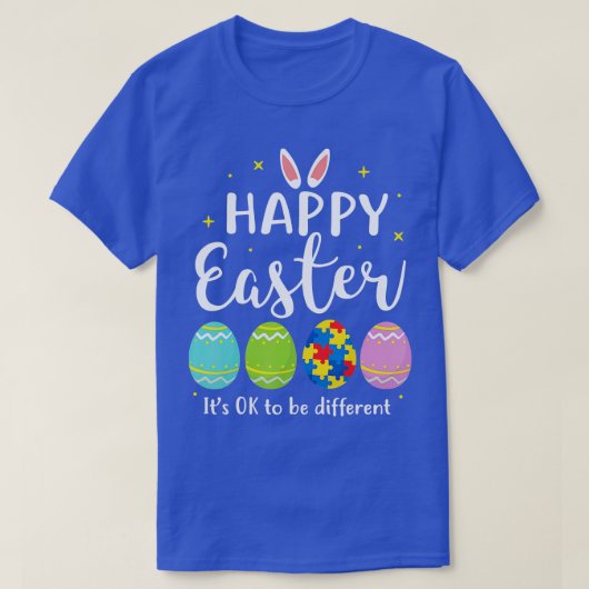 Autism Easter Bunny Puzzle Awareness Kinder Gif T-shirt (Design voorkant)