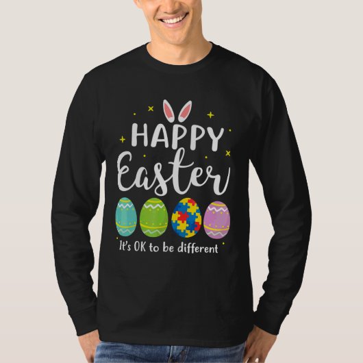 Autism Easter Bunny Puzzle Awareness Kinder T-shirt (Voorkant)