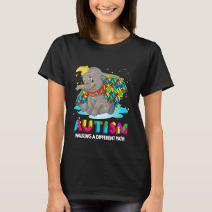 Autism Elephant Dumbo Autism die een andere P loop T-shirt