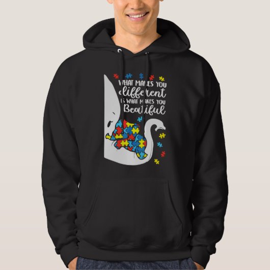 Autism Elephant Mam Wat je anders bewust maakt Hoodie (Voorkant)