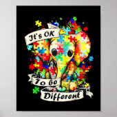 Autism Elephant Puzzle is oké om een andere moeder Poster (Voorkant)