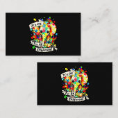 Autism Elephant Puzzle is oké om een andere moeder Visitekaartje (Voorkant / Achterkant)