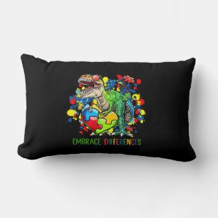 Autism Embrace Differences Dinosaur T-Rex Kinder C Kussen