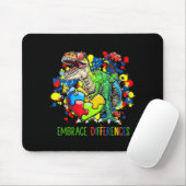 Autism Embrace Differences Dinosaur T-Rex Kinder C Muismat (Met muis)