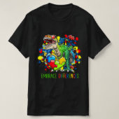 Autism Embrace Differences Dinosaur T-Rex Kinder C T-shirt (Design voorkant)