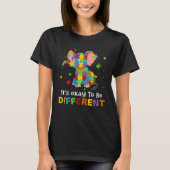 Autism Embrace Differences Elephant Puzzle Autism  T-shirt (Voorkant)