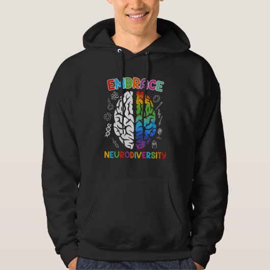 Autism Embrace Neurodiversity Autistics Awareness  Hoodie (Voorkant)