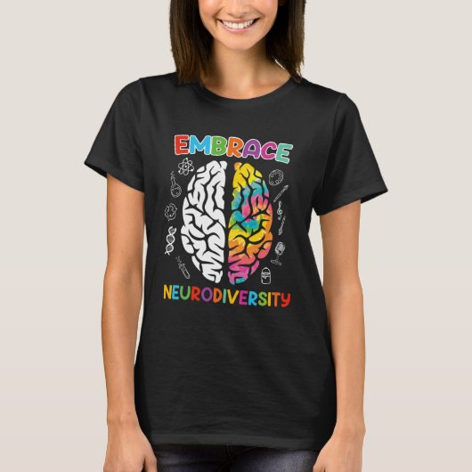 Autism Embrace Neurodiversity Autistics Awareness T-shirt (Voorkant)