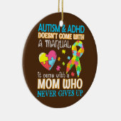 Autism en Adhd worden niet handmatig meegeleverd Keramisch Ornament (Rechts)