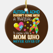 Autism en Adhd worden niet handmatig meegeleverd Keramisch Ornament (Achterkant)