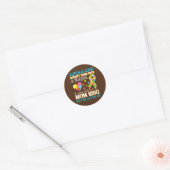 Autism en Adhd worden niet handmatig meegeleverd Ronde Sticker (Envelop)